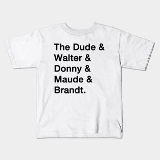 Big Lebowski Names Kids T-Shirt